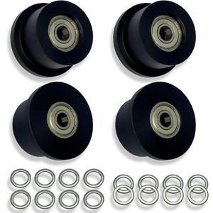 Upgraded Machined Wheels/Rollers Compatible with Total Gym,Replacement Parts for 1000,1100,1400,1500,1600,1700,1800,1900,Achiever,Force,Gold,Max,Platinum,Plus,Pro,Supra,Supreme,Ultima,Ultra,XLI,4Pcs