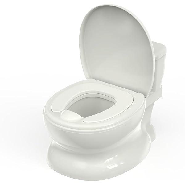 PipNest Realistic Potty Training Toilet - Flushing Sounds, Wipes Storage, Disposable Liners, Easy to Clean for Toddler Boys and Girls, Pink-White