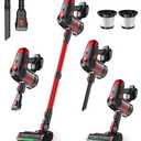 Cordless Vacuum Cleaner, 500W 45Kpa 60Mins Stick Vacuum Cleaner for Home, SelfStanding Vacuum with 1.5L Dust Cup and HEPA Filter, AntiTangle Brush for Hardwood Floors, Carpets, and Pet Hair