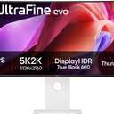 LG 40U990A-W 40-inch Ultrafine evo 5K2K WUHD (5120 x 2160) Nano IPS Curved Monitor, Thunderbolt 5, DisplayHDR 600, Built-in Speaker, 120Hz, HDMI 2.1, DP 2.1, USB C, Tilt/Height/Swivel Stand, White