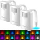 Chunace 3 Pack Toilet Night Lights with Motion Activated Sensor, 16 Colors LED Nightlight Inside Bowl, Cool Stuff for Bathroom Accessories Decor, Unique & Funny Housewarming Gadgets for Men/Kids 2025