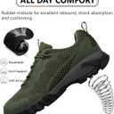 Hiking Shoes Women Waterproof Lightweight for Trail Trekking Camping Outdoor (6, Green)