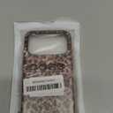 for iPhone 17 Pro Max Case,Luxury Sparkle Leopard Print Pattern Vintage Cheetah Design,Dual Layer Soft TPU Hard PC Bumper Case,Protective Phone Cover for Women Girls-Brown Leopard Print