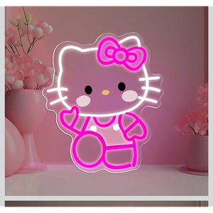 Kawaii Neon Sign for Bedroom Living Room, Cute Kawaii Neon Sign with Lights, Large