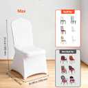 VEVOR Chair Covers, Polyester Spandex Chair Cover, Stretchy Flat-Front Chairs Protective Slipcover, Universal Fitted for Dining Party Wedding Banque (105PCS, White)