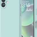 LOVE 3000 Designed for iPhone 16 Case, Premium Silicone with [Soft Anti-Scratch Microfiber Lining] Shockproof Protective Phone Case for Men Women Girls 6.1", Mint