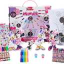 Disney Minnie Mouse Coloring Art Set for Kids with Stickers and Stampers, 150+ Pieces