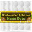 Piteno 150Pcs Double Sided Adhesive Dots, 1.2" Clear Removable Sticky Adhesive Mounting Putty, Waterproof No Trace Dots Adhesive Putty for Poster Picture Festival Decoration Museum (30mm)