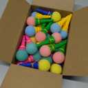 24 Pcs 4inch Ice Cream Foam Ball Launcher,Mini Ice Cream Cone Shooter Toys for Kids,Children,Carnival Prize,Party Favors