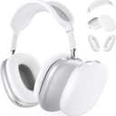 Silicone Case Cover for AirPods Max Headphones,Ear Pad Case Cover/Ear Cups Cover/Headband Cover for AirPods Max (USB-C/Lightning)(2024/2020),Accessories Silicone Protector for Apple AirPods Max, White