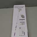 Baseboard Cleaner Tool with Handle, 60" Extendable Long Handle Baseboard Cleaner with 5 Reusable Pads for Baseboards Cleaning, Ceiling, Wall, Floor, Bathroom Kitchen (Purple)