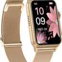 FITVII Nexa Fitness Tracker Answer/Make Calls, Smart Watch with Blood Pressure, Blood Oxygen, 24/7 Heart Rate Monitor, 120+ Sport Mode Activity Tracker with Step Counter, Sleep Tracker for Women Men (Rose Gold)