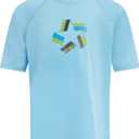 Kanu Surf Boys Haywire UPF 50+ Sun Protective Rashguard Swim Shirt (10, All-star Alaska Blue)