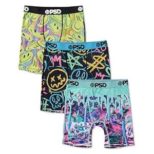 PSD Underwear Boys Boxer Briefs - Animal Print, Comfortable Active Underwear for Boys, Packs & Singles (Small, All Smiles)