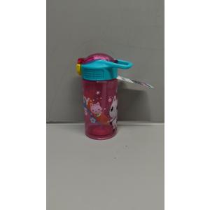 Zak Designs Sanrio Sage Kids Water Bottle For School or Travel, 16oz Durable Plastic Water Bottle With Straw, Handle, and Leak-Proof, Pop-Up Spout Cover