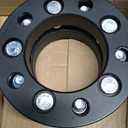 1" 5x4.75 Wheel Spacers - Fits Corvette Camaro Fits Pontiac Firebird S10 Blazer S15 Jimmy - 1 Inch (25mm), 5x120, 12x1.5 Studs - Pair of 2 - Black