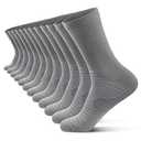 PAPLUS Compression Athletic Crew Socks (6 Pairs) for Men & Women, L -XL