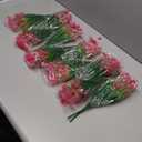 TURNMEON 20 Bundles Artificial Flowers for Outdoors Fake Plants Summer Decor, UV Resistant Artificial Plants Cemetery Fake Flowers Faux Plastic Greenery Shrub for Home Porch Yard Decor 580 Heads(Pink)