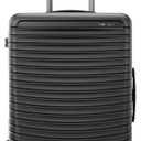 Framelock Max 21 Carry-On Hardshell Zipperless Luggage - Highly Secure Integrated Eazylock Mechanism - RightHeight Adjustable Handle System - 360 Spinner Wheels - Airline Approved - Asphalt Black