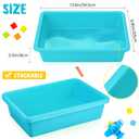 Kigley 22 Pcs Flat Storage Organizer Tray Bin Letter Size Paper Tray for Classroom Art Activity Plastic Stackable File Paper Organizer for Teacher Students School Office Book Organization