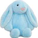 Blue Stuffed Animal Bunny Rabbit - Adorable Plush Companion for Cuddles & Playtime. Soft & Huggable with Lifelike Features. Ideal Gift for Kids (Bonnie Rabbit A -Blue 15.8 inch)