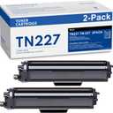 TN227 TN227BK High Yield Toner Cartridge, Replacement for Brother TN227 TN227BK TN223 TN 223BK for MFC-L3770CDW HL-L3290CDW HL-L3230CDW MFC-L3750CDW L3710CW L3210CW Printer (Black, 2Pack)