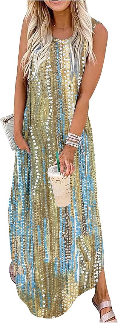 CHUNTIANRAN Maxi Dresses for Women Summer Outfits Boho Beach Long Dresses Casual Sundresses Resort Wear for Women 2026, Large
