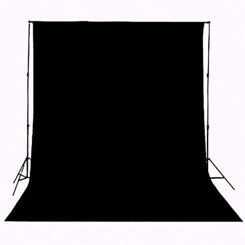 HMTfoto Black Backdrop for Photography Portrait Background Screen for Photo Backdrop Video Photography Studio (8x10ft, Black)