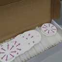 150 Church Candles with Drip Protectors for Devotional Candlelight Vigil Service, Box of 150 Candles, Unscented White 5" H X 1/2" D, No Smoke