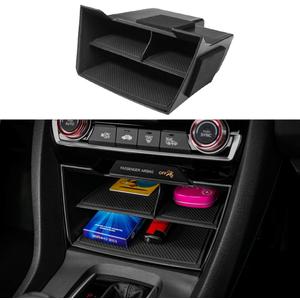Thenice for 10th Gen Civic Central Console Storage Box Cards Organizer Compatible with Honda Civic 2016 2017 2018 2019 2020 2021, Without USB Cable