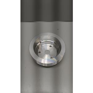 1 PC SHLPDFM Crankshaft Pulley 2 Groove Long Water Pump Compatible with SB Chevy engines SBC 265 283 305 327 350 383 400 Polished Billet Aluminum Lower