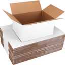 Shipping Boxes 10x7x5 Set of 40, White Corrugated Cardboard Box for Mailing Business Packaging