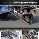 Ruedamann 71" Aluminum Loading Ramps for Pickup Trucks Trailers, Folding Motorcycle Ramp, 600Lbs Capacity, Snowmobile Ramp, ATV Truck Ramps for Dirt Bike, Tractor, Tailgate Bed, Usable Width 8.5", 1PC