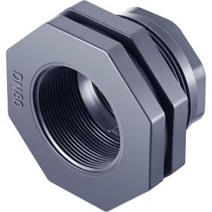 1 Pcs 3 Inch Bulkhead Fitting PVC Water Tank Connector Plumbing Pipe Threaded Bulkhead Fitting NPT for Rain Barrels, Water Tanks, Aquariums, Tubs, Pools