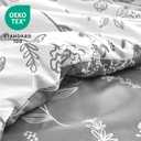 Joiedomi Queen Comforter Set Grey, 3 Pieces Floral Queen Bedding Set with 1 Soft Reversible Botanical Comforter and 2 Pillow Shams, Bed in a Bag for All Seasons