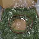 Christmas Placemats Set of 6 Round Greenery Place Mats Xmas Circular Artificial Wreath Dining Table Decor Winter Fake Plants Branches Mats for Kitchen Accessories (Pine Needles)