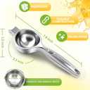 Lemon Squeezer Large, Lemon Squeezer Juicer Stainless Steel, Heavy Duty Manual Citrus Juicer Hand Press, Kitchen Tools Lime Squeezer Bar Tool, Easy to Clean Metal Lemon Hand Press