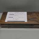 QEEIG Bathroom Floating Shelves for Wall - 15.7" Wall Mounted Shelf Over Toilet Farmhouse Home Decor Display Bookshelf Small 15.7 x 6.7 inch Set of 2, Rustic Brown (008-40BN)