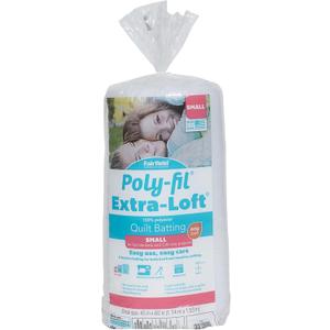 Fairfield Poly-Fil Extra-Loft Quilt Batting, Premium Polyester Batting for Quilting, Ideal for Lap Blankets and Crib-Size Projects, Quilting Supplies, 45" x 60"