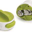 Joseph Joseph Can-Do Compact Can Opener Easy Twist Release Portable Space-Saving Manual Stainless Steel, Green