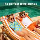 5 x 4 Packs Printed Towel Band for Beach Cute Pool Lounge Chair Strap Clip Hawaii Floral Design 2026 Carnival Cruise Packing List All Inclusive Resort Must Have Gadgets Summer Travel