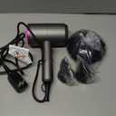 slopehill Professional Ionic Hair Dryer, Powerful 1800W Fast Drying Low Noise Blow Dryer with 2 Concentrator Nozzle 1 Diffuser Attachments for Home Salon Travel (Grey)