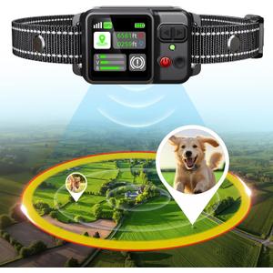 GPS Wireless Dog Fence System - Dog Collar, Electric Circular Fence for Dogs | Safe Zone Radius up to 6561 ft | GPS Positioning, Protection Mode, 100% Waterproof | Outdoor Use Only
