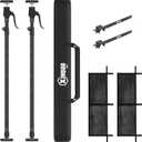 XINQIAO Truck Bed Cargo Bar for Pickup 39.4 in to 70.8 in Adjustable, Comes with a Net and a Divider, 200 LB Capacity Also Used for A Third Hand Support Pole, 2 Sets