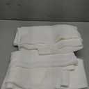 RYB HOME White Sheer Curtains Linen Texture Window Panels, Semi Sheer Light Filetring Rod Pocket & Back Tab Drapes for Bedroom, 52 x 84 inches, Pack of 2