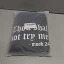 Teen Girls Womens Funny Hoodies Letter Printed Thou Shall Not Try Me Women's Hoodie Pullover Sweatshirt (M)