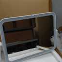 ROLOVE Lighted Makeup Mirror, 17"x13" Vanity Mirror with Lights, 10X Magnification, Gifts for Women, 3 Color Lighting Modes, Smart Touch Control, 360 Rotation for Bedroom or Tabletop (White)