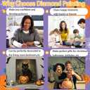 5 x Halloween Diamond Art Kits for Adults-Halloween 5D Diamond Painting, Cat Gem Art for Adults, Cats Gem Painting Kits for Wall Home Decor Arts Craft 12x16inch (G4728)