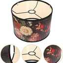 Lampshade E27 Vintage Bamboo Lampshade Flower Pattern Lantern Shade Cover Light Accessory for Pendant Table Lamp Floor Light (D)