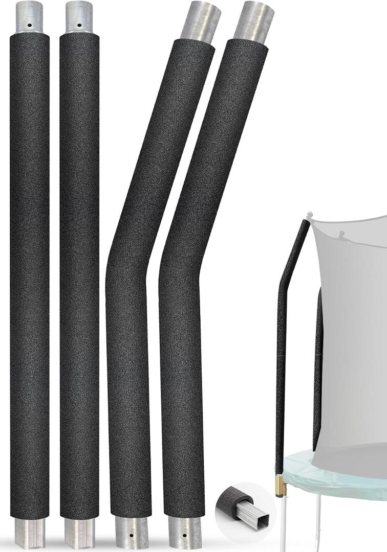 Trampoline Poles Replacement for Skywalker Or Jumpzylla Trampoline Net Galvanized Trampoline Replacement Parts, Jumpzylla 8-14ft, Safety Protective Foam Sleeve, Style: For Skywalker 4135&4077-